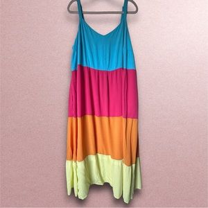 Lane Bryant Multi colored maxi dress.